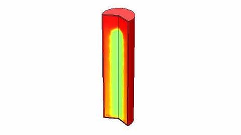 Melting of Phase Change Material (PCM) in a Cylindrical Capsule considering Natural Convection - 3D