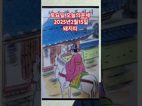 돼지띠 오늘의운세 <strong>2025년2월15일</strong> 운세 #운세 #오늘의운세 #돼지띠운세