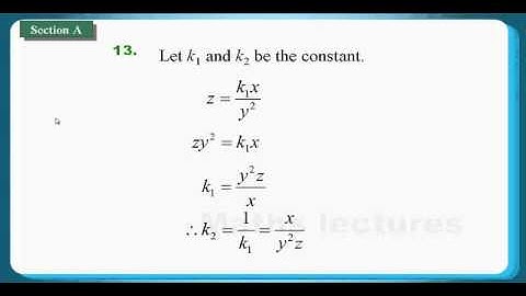 HKDSE Practice Maths Core Paper 2 Q13: Variation 變分、Joint Variation 聯變