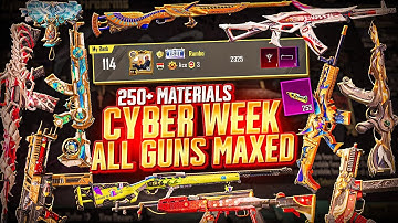 PUBG Mobile Cyber Week Maxing All Gunskins 🥶🔥 || Rambo