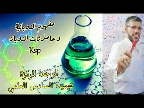 مفهوم الذوبانية و حاصل ثابت الذوبان