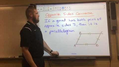 Geometry- 6.3 Proving Quadrilaterals are Parallelograms