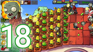 Plants vs. Zombies - Gameplay Walkthrough Part 18 - Roof Level 3 - 4 Completed (iOS, Android)