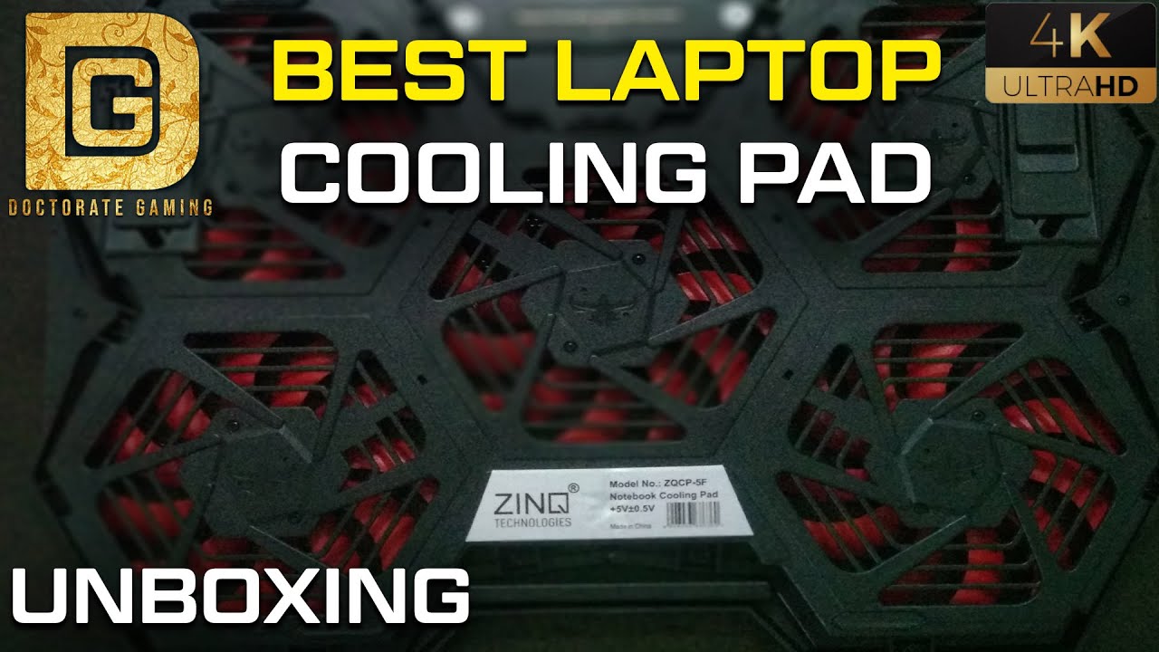 Unboxing Zinq Technologies Five Fan Cooling Pad for Laptop Ultra HD 4k