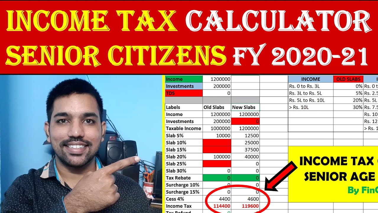 Senior Citizen Income Tax Calculation 2020 21 Excel Calculator 