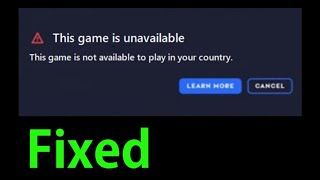 This Game Is Not Available To Play In Your Country When Installing EA Play Games (Xbox App) - Fix screenshot 1