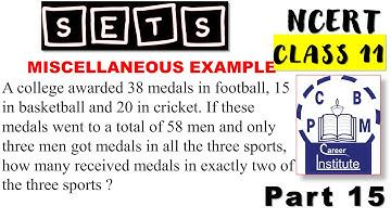 SETS, (L-15) , MISCELLANEOUS EXAMPLE 32 & 34 ,CLASS 11TH , PCBM