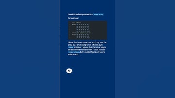 Find unique rows in numpy.array #shorts