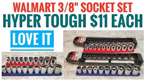 Review Walmart 3/8 Inch Drive Socket Set $11 Hyper Tough METRIC & STANDARD