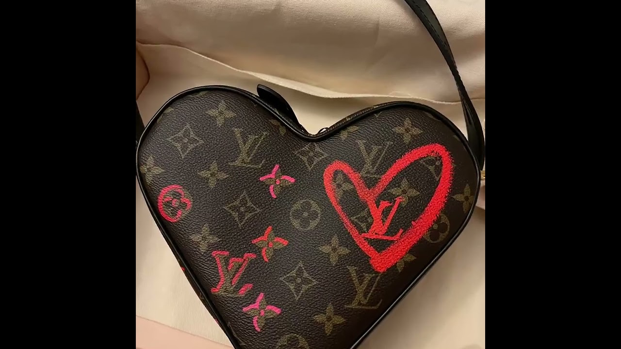 LOUIS VUITTON PINK LIMITED EDITION FALL IN LOVE HEART HEARTBOX SAC COEUR  BAG NEW