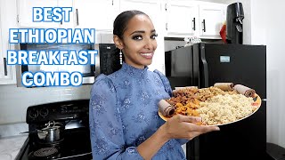 BEST ETHIOPIAN BREAKFAST FOODS!!! FirFir, Kinchi, CheChebsa, Enqulal FirFir | Amena Teferi