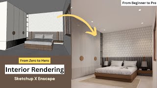Beginner to Pro: Small Bedroom Rendering in SketchUp + Enscape