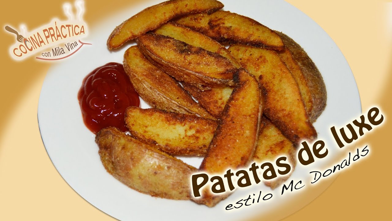 ♥ Receta: PATATAS DE LUXE (estilo Mc Donalds) Fritas u horneadas. ♥ -  YouTube