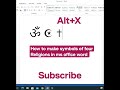 How To make Symbols Of Four Religions #msword #youtubeshorts #shortvideo #shorts #ms #mswordtutorial