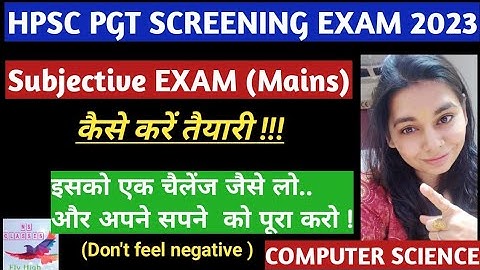 HPSC PGT SCREENING Mains Exam तैयारी कैसे करें ! || by Neetu Mam || NS CLASSES