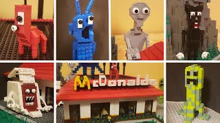 LEGO All Trevor Henderson Monsters VS Mcdonald's Restaurant Special Video!