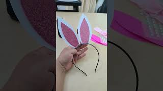 Orejitas de conejo #viral #celimaria #asmr #asmrsound #shorts #diy #facil #pink #rosa #manualidades