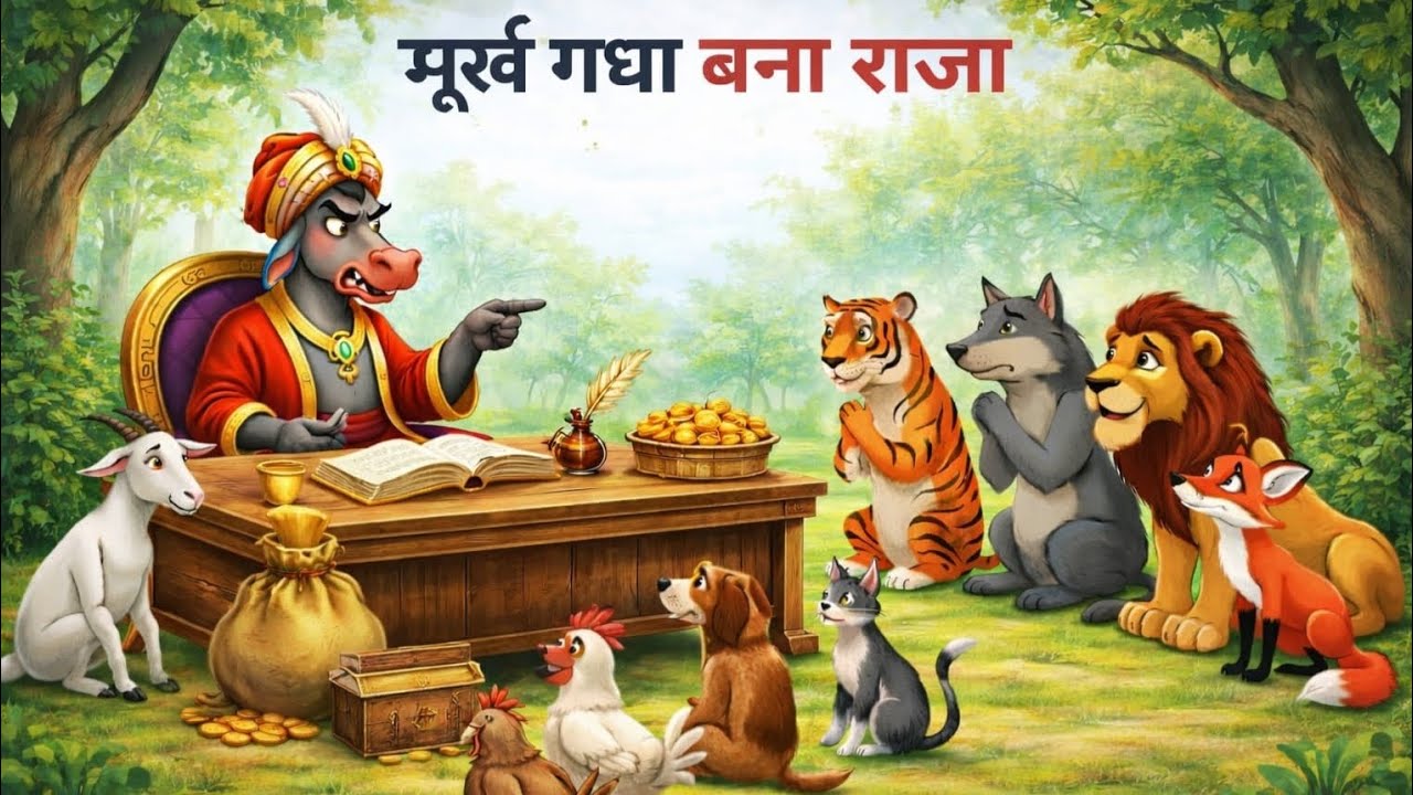 गधा बना राजा| GADHA BANA RAJA| HINDI KAHANIYA| HINDI MORAL STORIES 