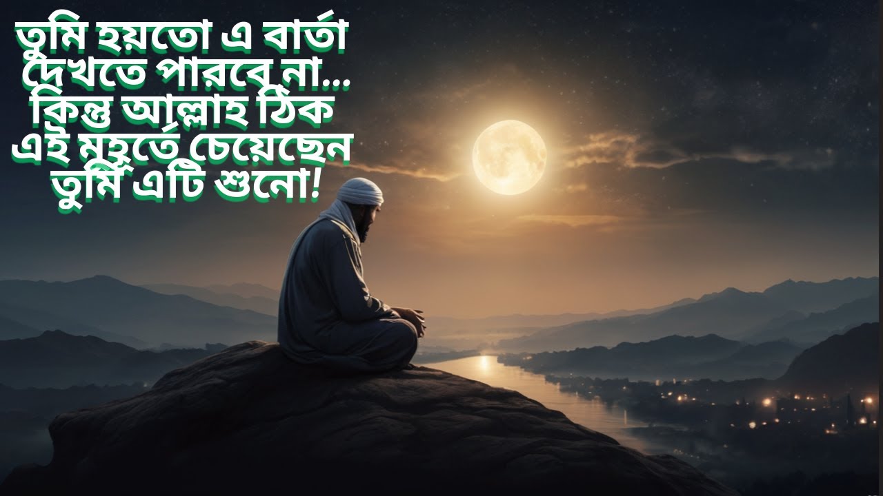 তুমি হয়তো এ বার্তা দেখতে পারবে না… কিন্তু আল্লাহ ঠিক এই মুহূর্তে চেয়েছেন তুমি এটি শুনো! #dua