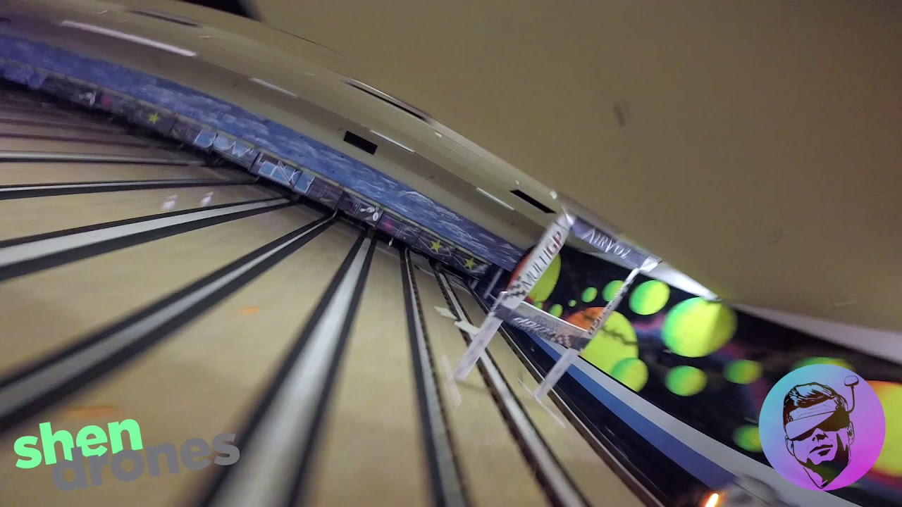 Drone racing in a bowling alley?! YouTube