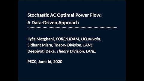 Stochastic AC OPF: A Data-Driven Approach - PSCC2020 - Ilyès Mezghani