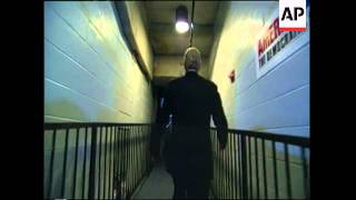 President Bill Clinton walks into the convention hall of the 2000 DNC Convention