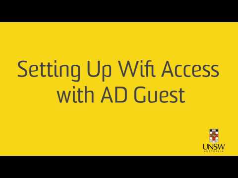 Creating Guest Accounts for UNSW Wifi