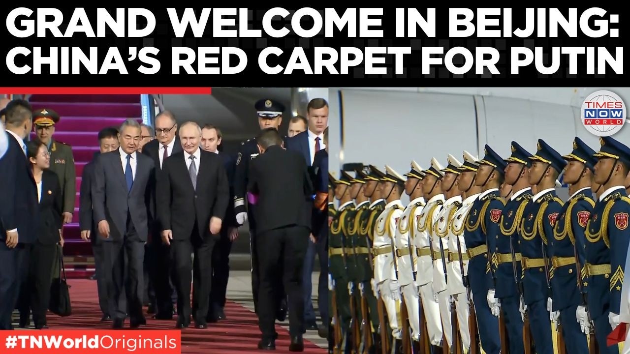 FULL ARRIVAL: Putin Greeted by Chinese Children & Wang Yi in Spectacular Tarmac Welcome