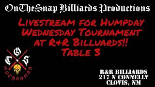 Table 3 Livestream for Humpday 8-Ball Tourney at R&R Billiards