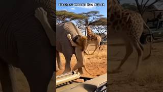Elephant Stops Male Lion’s Attack!