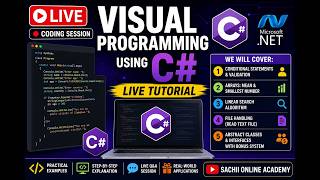 Visual Programming with C# Live Coding Session | Arrays, File Handling, OOP & C# Exercises (2026)