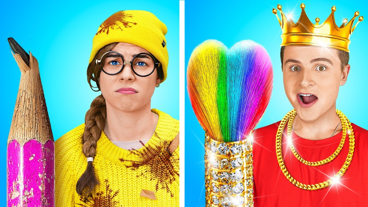 REICH vs ARM KUNST CHALLENGE! Wer ist das wahre Kunstgenie? Lustige Zeichentricks von 123 GO!