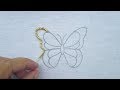 Hand Embroidery Beads Work, Easy Butterfly Embroidery with Beads