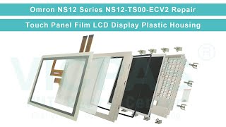 NS12-TS00-ECV2 Omron NS12 Touch Screen Panel LCD Screen Plastic Enclosure Front Overlay