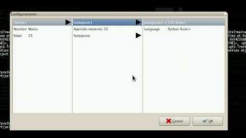 Gtk Config dialog