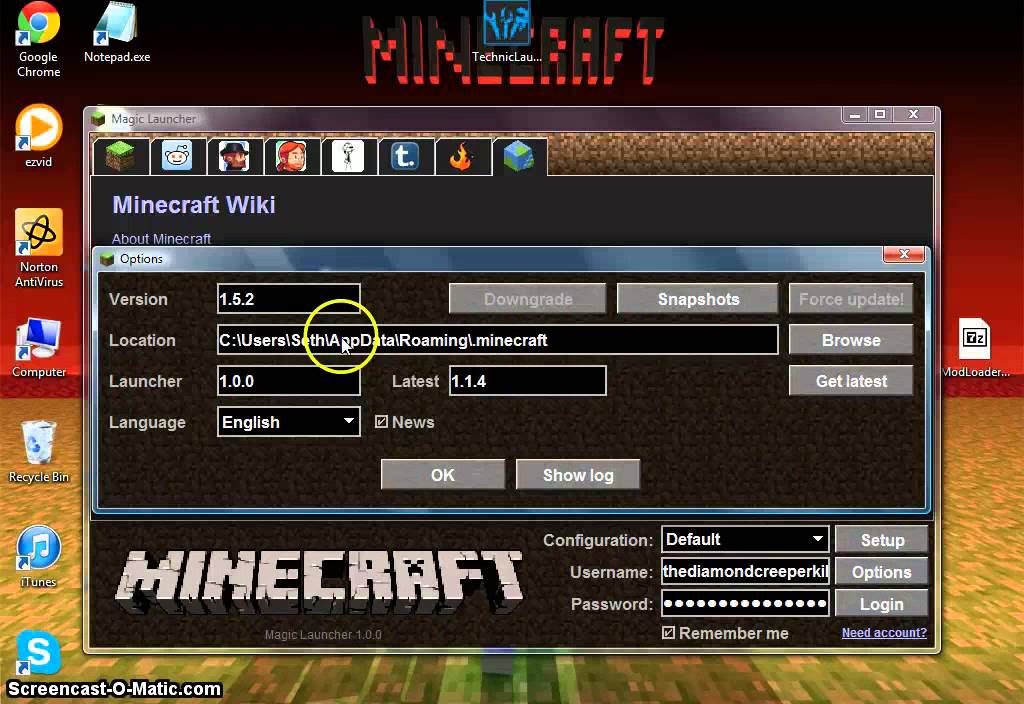 magic launcher minecraft 1.8.8