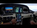 SR22 Sunset Flight Over Milwaukee  . Takeoff, Cruise &amp; Landing