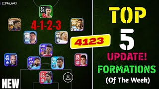 TOP 5 NEW FORMATIONS IN EFOOTBALL 2024 MOBILE | 4123 Formation EFootball