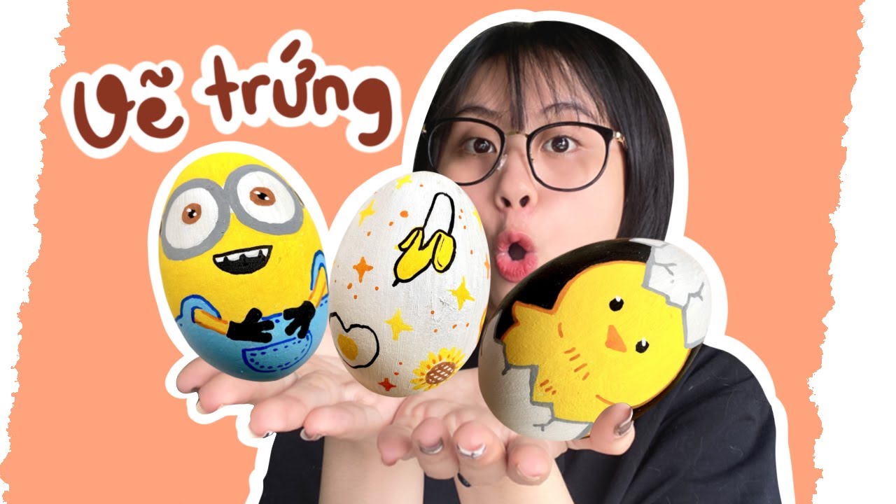 Vẽ Trang Trí Quả Trứng Bằng Minion, Con Gà Và Icon Màu Vàng | Beisme -  Youtube