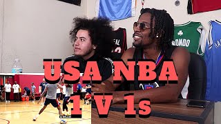 USA BASKETBALL 1 ON 1 DRILL [REACTION] Kevin Durant, Paul George \& More!
