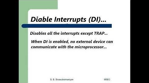 8085 Lecture 7.1 Machine Control Instructions by S. B. Sivasubramaniyan, MSEC...