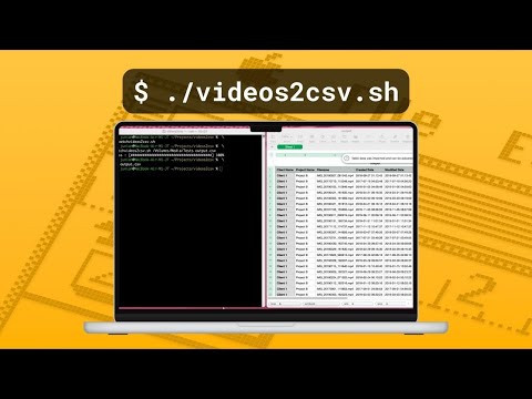 [60s Demo] Video Files to CSV Generator Shell Script