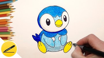 How to Draw Piplup Step by Step (Pokemon Go) ✔