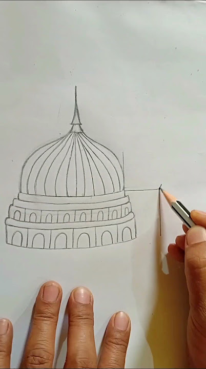 Masjid Nabawi Drawing Easy|| Madina Sharif pencil drawing # shorts #madina drawing 👍👉🌎❤️🕋🕌