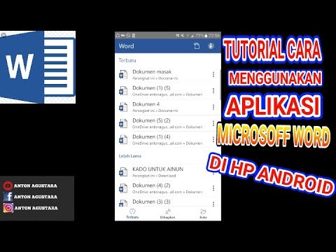 Tutorial Cara Memakai Microsoft Word Di Hp Android Anton Agustara Youtube