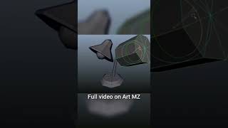 Table lamp 3d modeling. Autodesk Maya