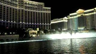 Vegas Fountain At Night