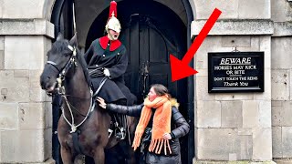 GET LOST! King's Guard Chase AN IDIOT Away with HORSE!