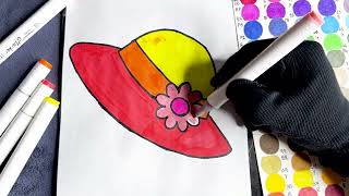 Relaxing Hat Coloring | ASMR 🎧 | No Talking | Stress Relief