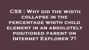 CSS : Why did the width collapse in the percentage width child element in an absolutely positioned p